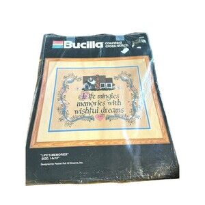 Bucilla LIFE'S MEMORIES Counted Cross Stitch Kit 14" x 18" Unused